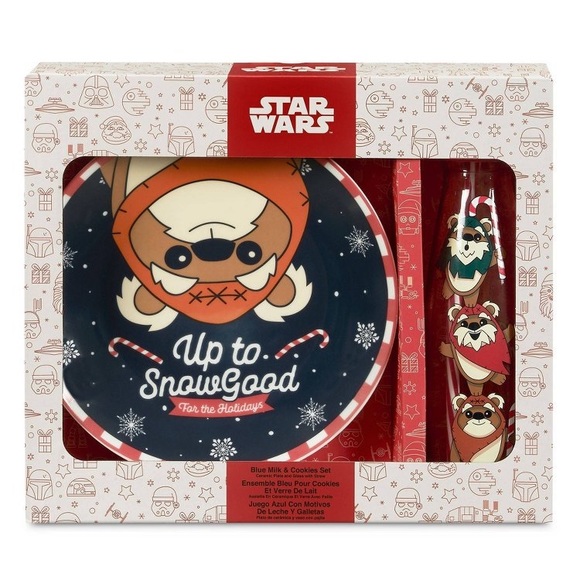 Star Wars up to no good Christmas plate & glass bottle set - Picture 2 of 5